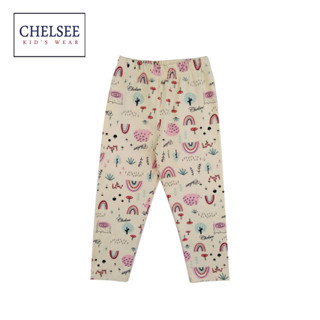 Chelsee กางเกงเลกกิ้ง เด็กผู้หญิง รุ่น 237938 ลายเม่น ผ้า 95%Cotton 5%Spandex มีความยืดหยุ่น อายุ 2-10ปี กางเกงเด็กโต