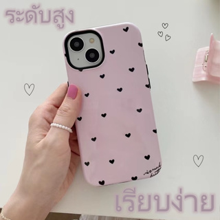 ✨NEW✨เคสไอโฟน 14 Pro Max 13 12 11 เคส for iPhone 13 รูปหัวใจ เรียบง่าย พกง่ายๆ การป้องกันการตก Case