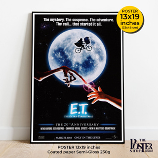 E.T. the Extra-Terrestrial Poster โปสเตอร์ภาพยนต์ อี.ที. เพื่อนรัก ภาพขนาด 13x19 นิ้ว