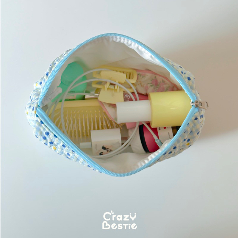 Crazy Bestie กระเป๋าผ้าใส่เครื่องสำอางใบใหญ่ (CB04) ราคา ถูกที่สุด ดีลบีเคเค แกลเลอรีภาพที่ 8