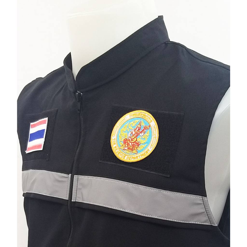 ชุดสุดคุ้ม💥เสื้อกั๊ก กรมสรรพากร สีดำ+หมวก+อาร์มตีนตุ๊กแก 3 จุด - รูปที่ 2