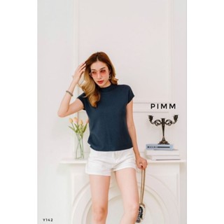 เสื้อยืดไหมพรม คอสูง แขนล้ำ งานป้าย PIMM เกรดพรีเมี่ยม