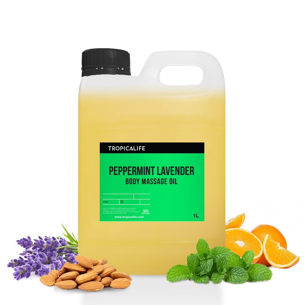 TROPICALIFE PEPPERMINT LAVENDER BODY MASSAGE OIL น้ำมันนวดตัว 1ลิตร