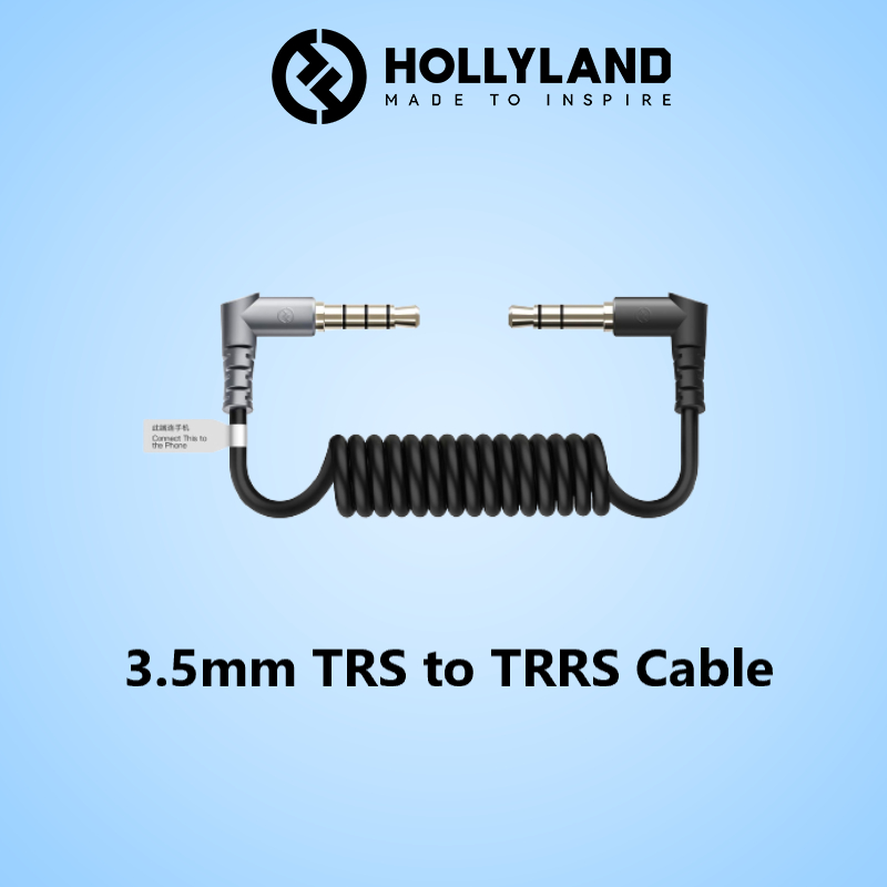 HollyLand - 3.5mm TRS to TRRS Cable ประกันศูนย์ไทย Hollyland สายเคเบิล TRS เป็น TRRS 3.5 มม.สําหรับ 
