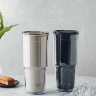 LocknLock แก้วน้ำพกพาบนรถ ความจุ 900 ml. รุ่น HAP502 Doublewall Coldcup