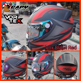 หมวกกันน็อค Rider Helmet รุ่น Vortex ลาย VOX ((ชิลด์หน้าปรอท)) M,L,XL ส่งด่วนทันทีที่ได้รับคำสั่งซื้อ