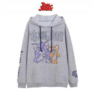 เสื้อฮู้ด Tom&amp;Jerry สเวตเตอร์ สีเทา ทอมแอนด์เจอรี่ แบรนด์ ❣️DISNEY ❣️แท้💯% (TS202)