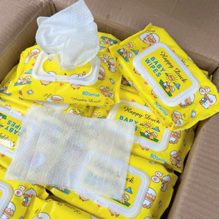 ทิชชู่เปียก Baby&amp;Star Wipes กระดาษทิชชู่เปียก ปราศจากแอลกอฮอล์ ผ้านุ่มชุ่มชื่น ขนาดใหญ่ 80แผ่น