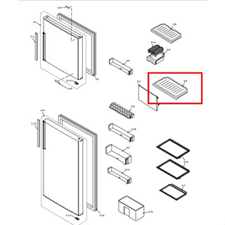 อะไหล่แท้ศูนย์/ช่องแช่เนื้อตู้เย็นชาร์ป/ตำแหน่ง5-8/FTNA-A721CBFA