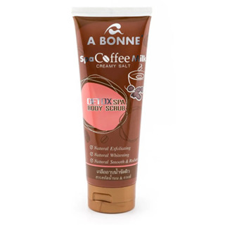 A Bonne Spa Coffee Milk Creamy Salt Detox Body Scrub 350 ml. เกลืออาบน้ำ ขัดผิว สบู่อาบน้ำ ดูแลผิวกาย  ผลิตภัณฑ์ขัดผิว