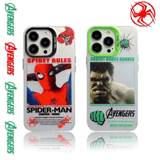 🎁ส่งของขวัญ🎁เคสไอโฟนเท่ๆ Spider-Man เคสไอโฟน14Pro max Hulk เคส for iPhone 14 13 12 11 13Pro max 12Pro case cool