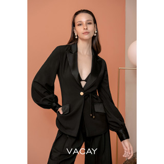 VACAY VCS23 Crepe Ballon-Sleeve Blazer เสื้อสูทผู้หญิง เบลเซอร์ เสื้อคลุม ชุดทำงาน ชุดออกงาน แฟชั่นผู้หญิง