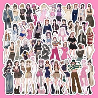 สติ๊กเกอร์การ์ตูนแฟชั่นสุ่มลาย 30 ชิ้น