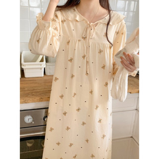 WD34 - Teddy Bear Dress - ชุดนอนกระโปรง