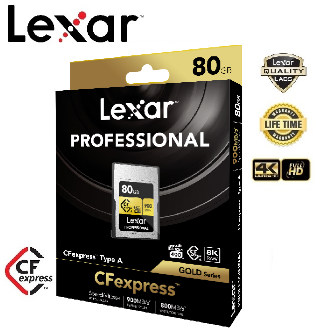 Lexar 80GB Professional CFexpress Type-A (Gold)