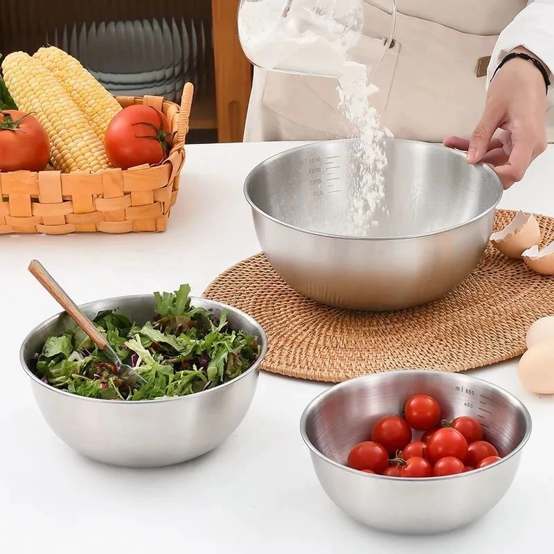 🍌ชามผสม ชามผสมสแตนเลส สแตนเลส 304 Stainless Mixing Bowl