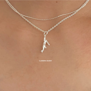 (only pendant,เฉพาะจี้) : CLIMBING BUNNY PENDANT SILVER925 / จี้กระต่ายเงินแท้ จี้เงินแท้ ไม่รวมสร้อย | YOUR WISHLIST