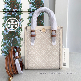 👑ผ่อน0%~แท้100%👑 กระเป๋าสะพาย Tory Burch Mini Tote Jacquard Style No.150217