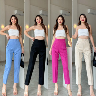 ♡♡𝑁𝑒𝑤 𝐶𝑜𝑙𝑙𝑒𝑐𝑡𝑖𝑜𝑛 𝑃𝑎𝑛𝑡𝑠♡♡กางเกงขากระบอกเล็ก8ส่วนพร้อมส่ง🛒🎈