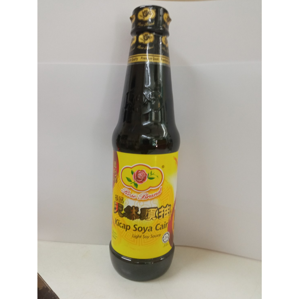 ซีอิ้วขาวตราดอกกุหลาบ Rose Brand Light Soy Sauce 玫瑰牌高级天然酱油 600ml Product of malaysia