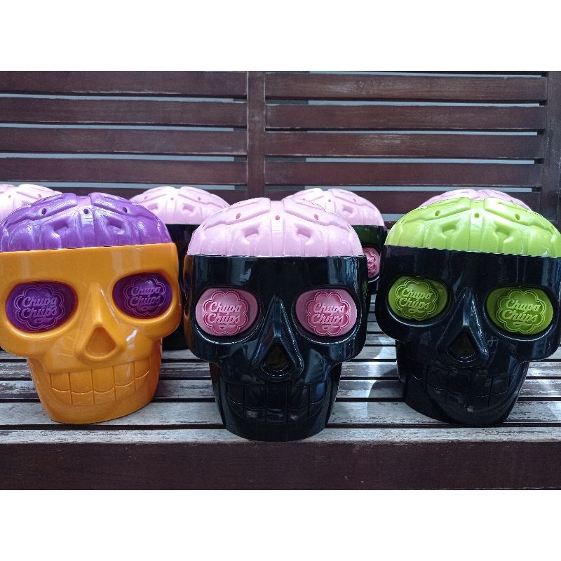 ⛄ Chupa Chups 3D Skull 🎄 หัวกะโหลกใหญ่ พร้อมส่ง จูปาจุ๊ปส์ กระโหลกเปล่า ไม่มีกล่อง