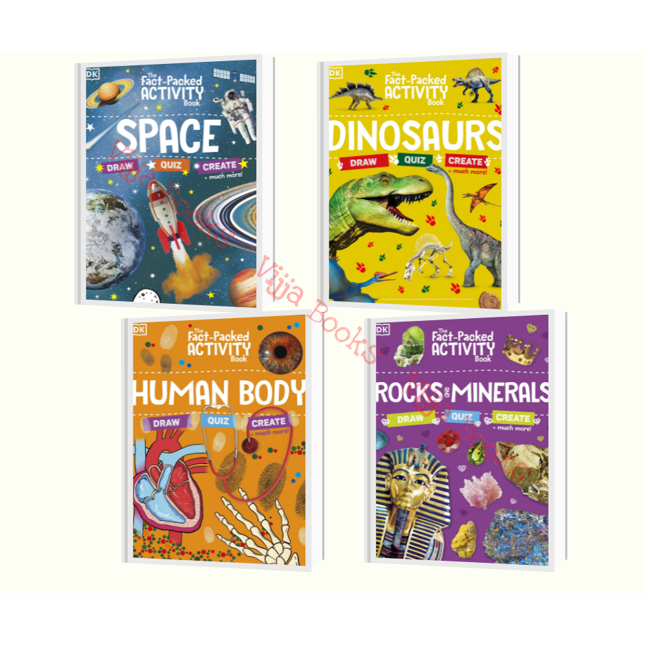 DK The Fact-Packed Activity Book Space Dinosaurs Human Body Rocks หนังสือกิจกรรม ภาษาอังกฤษ เลือกเล่มได้ [Z]