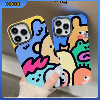 💲คูปองเคลม💲เคสไอโ case for iphone 11 12 สัตว์ดูเดิล เคส 15 14 13 12 11 pro max การป้องกันที่ครอบคลุม ทนทาน