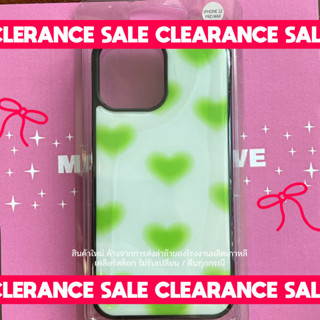 (พร้อมส่ง สินค้าล้างสต็อกไม่รับเปลี่ยน/คืนทุกกรณี) mafavarchive - iPhone 12promax green heart flutter epoxy เคสไอโฟน