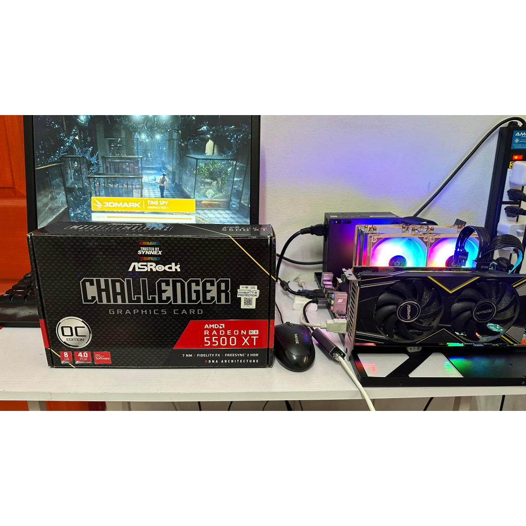 การ์ดจอ AMD 5500 XT 8 GB   มือสอง