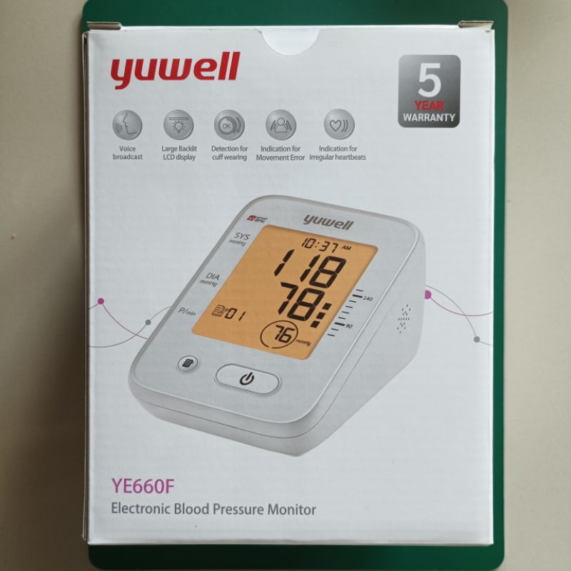 Yuwell เครื่องวัดความดัน YE660F