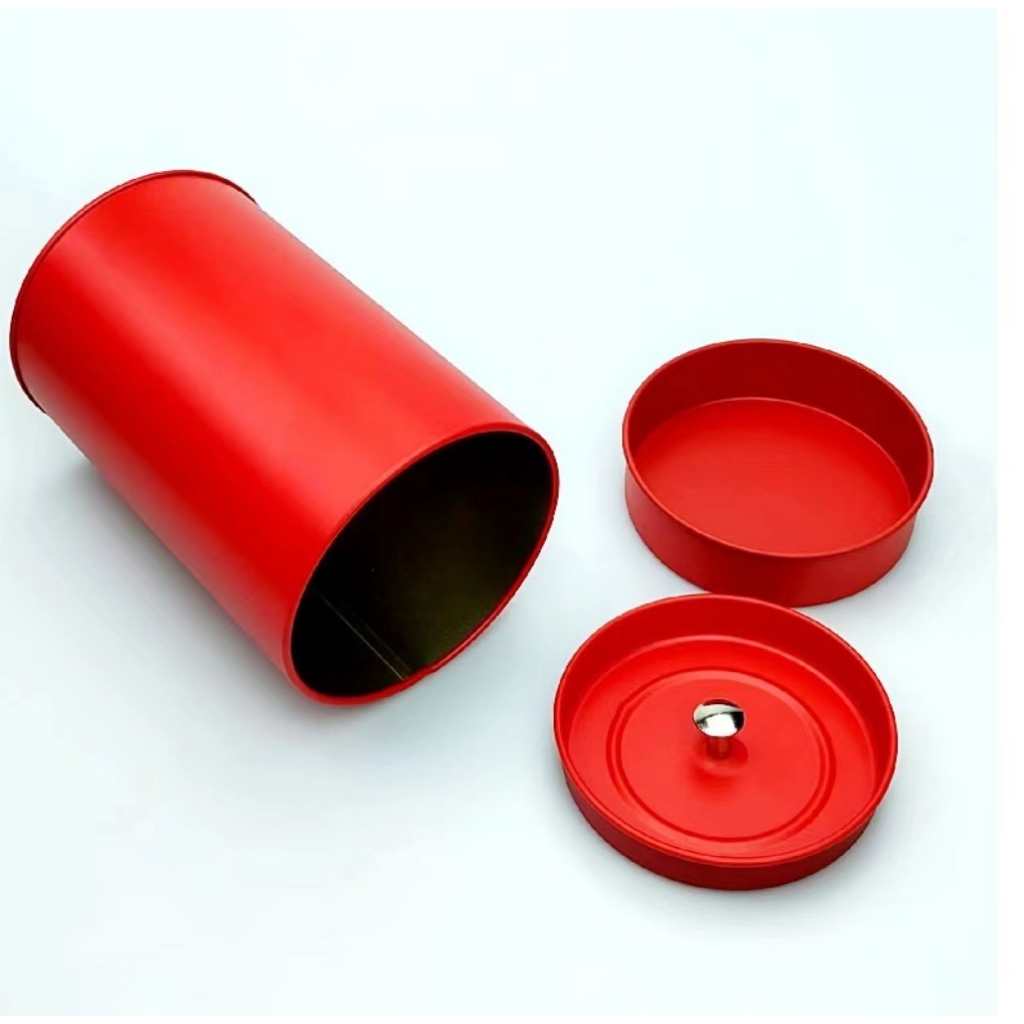 📣❤️กระป๋องเก็บชาโลหะ 2 ชั้น กระปุกเก็บชา  กระป๋องเก็บสมุนไพ ทรงกระบอก 5 สี[K47] - รูปที่ 4