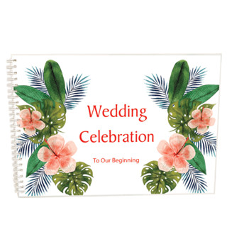 สมุดเซ็นอวยพรWeddingCelebrationขนาดA4พร้อมส่ง สำหรับเซ็นอวยพรงานแต่งงาน