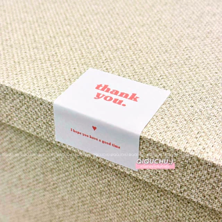[พร้อมส่ง🇹🇭] สติ๊กเกอร์ "thank you ♥ I hope you have a good time" (แพค 60ดวง)