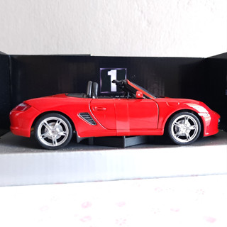 โมเดลรถ PORSCHE Boxster S (Convertible) 1:24 Scale สีแดง