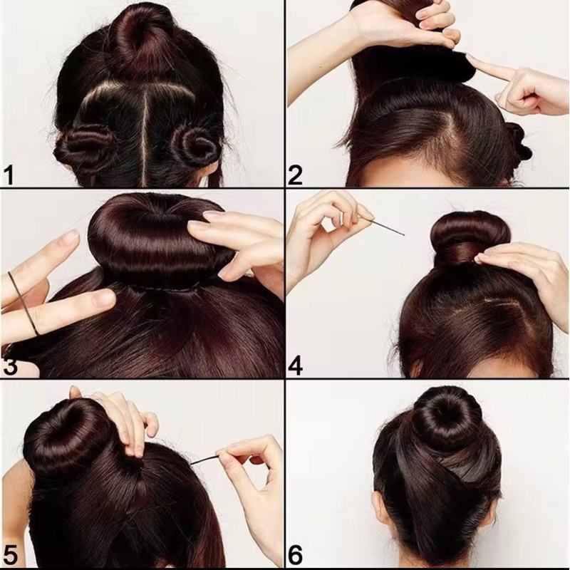 [PS-พร้อมส่งในไทย] ดังโงะญี่ปุ่น อุปกรณ์มวยผมโดนัท มีหลายขนาด จัดเก็บตกแต่งทรงผม งานเนื้อผ้าใยสังเคราะห์ น้ำหนักเบา