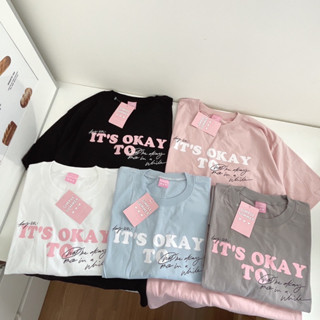 Sugarbeetshop | S290 Oversize IT’S OKAY TO 🤍 เสื้อยืดโอเวอร์ไซต์ ผ้าคอตตอน