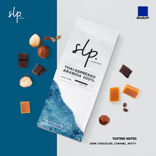 Bluekoff Thai Espresso Arabica 100% (Medium-Dark) แบรนด์ SLP คั่วสด ระดับคั่วกลางค่อนเข้ม (บรรจุ 250 กรัม)