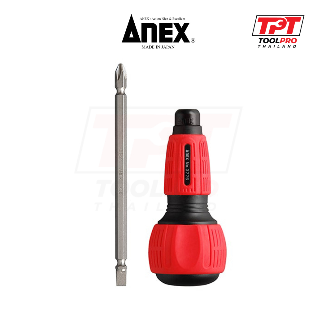 Anex ด้ามไขควง มาพร้อมดอก1/4" PH2 x -6 135มม (No. 3775)