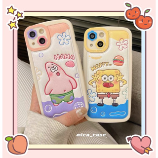 🐱‍🐉จัดส่งภายใน 24 ชม🌹 เคสไอโฟน 11 12 13 14 Pro Max สพันจ์บ็อบ การ์ตูน ความนิยม แฟชั่น ระดับสูง Case for iPhone ผลิตภัณฑ์