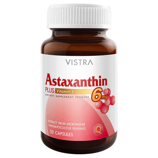 VISTRA Astaxanthin 6mg (30 Caps) วิสทร้า แอสตาแซนธิน 6 มก.