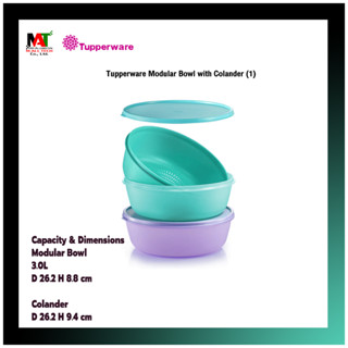 ภาชนะบรรจุอาหาร Tupperware Modular Bowl with Colander (1)