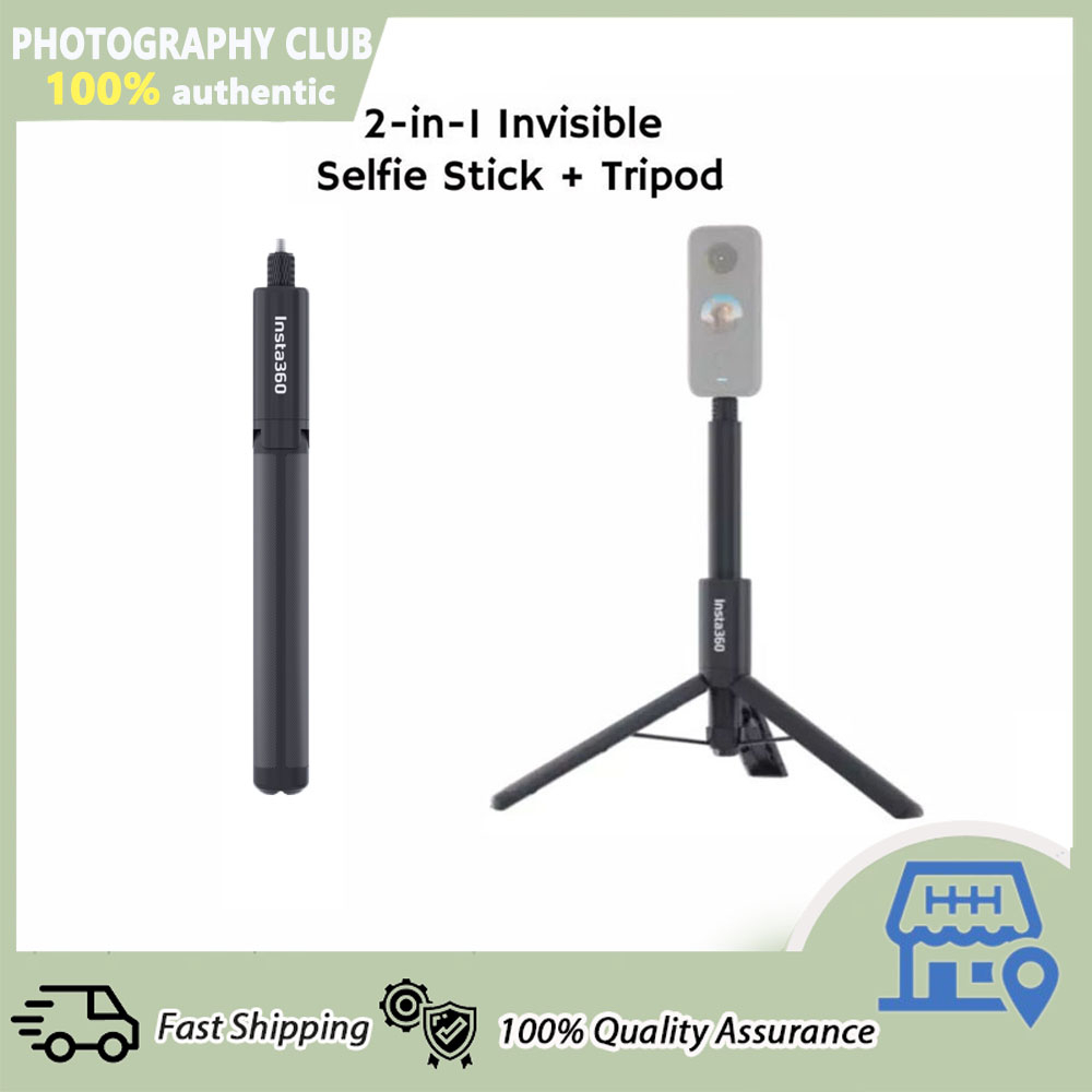 【Original】Insta360 2-in-1 invisible selfie stick+tripod เหมาะสำหรับ insta360 X4 Ace/Ace Pro ONE X2/ONE X3, ONE RS/R, GO2