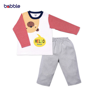 BABBLE ชุดนอนเด็ก รุ่นหนานุ่มพิเศษ อายุ 1 ปี ถึง 7 ปี ลายหมี Hello (BSL)