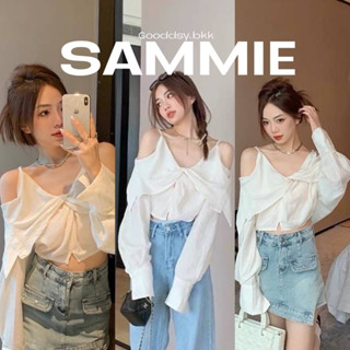 Samme เสื้อสายเดี่ยวแขนยาว ดีเทลเเต่งไขว้หน้า | Gooddsy.bkk