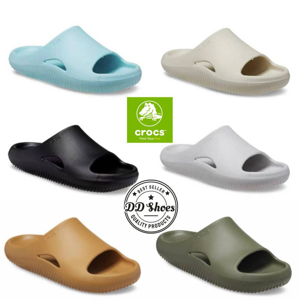 Crocs Mellow Recovery Slide รองเท้าแตะสวมสำรับผู้หญิ่งและผู้ชาย เบาและ ...