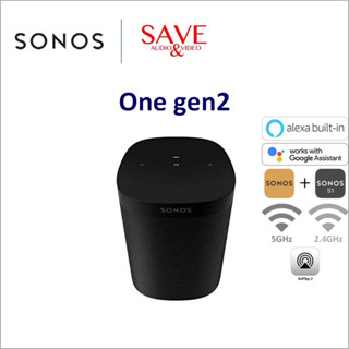 SONOS One Gen2 ลำโพงไร้สาย Multi-room ผ่านสัญญาน WiFi ควบคุมด้วย Smart Phone ผ่าน App SONOS รองรับ Airplay2