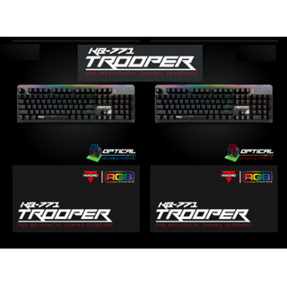 KEYBOARD (คีย์บอร์ด) SIGNO KB-771 TROOPER (BLUE/RED OPTICAL SWITCH) (RGB LED) (EN/TH)- รับประกัน 2 ปี