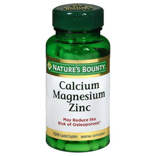 🇺🇸แท้ Calcium Magnesium &amp; Zinc by Natures Bounty 100 เม็ด