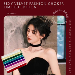 🔥SALE🔥โช้กเกอร์กำมะหยี่สาวหวาน🌹💃Velvet Basic Choker✨ขนาด 1 นิ้ว🌹✨💃พร้อมส่งนะค้า