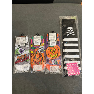 🧦🎃🖤ถุงเท้าลายฮาโลวีนมี 4 ลายเลือกได้จ้าสนใจลายไหนแจ้งแม่ค้าได้เลยชอบงานญี่ปุ่นต้องจัด🖤🎃🧦